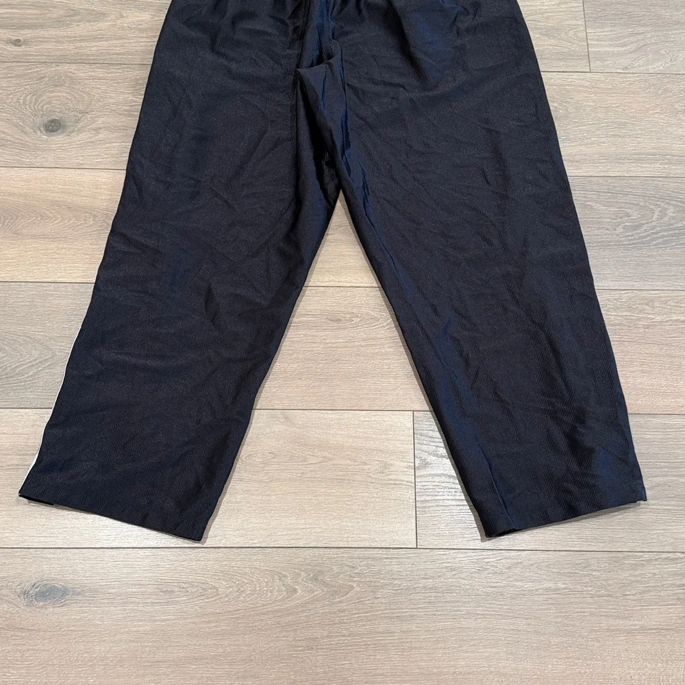 NIKE Black Vintage Tearaway Warm Up Snap Button Wide Leg Track Pants Size XL